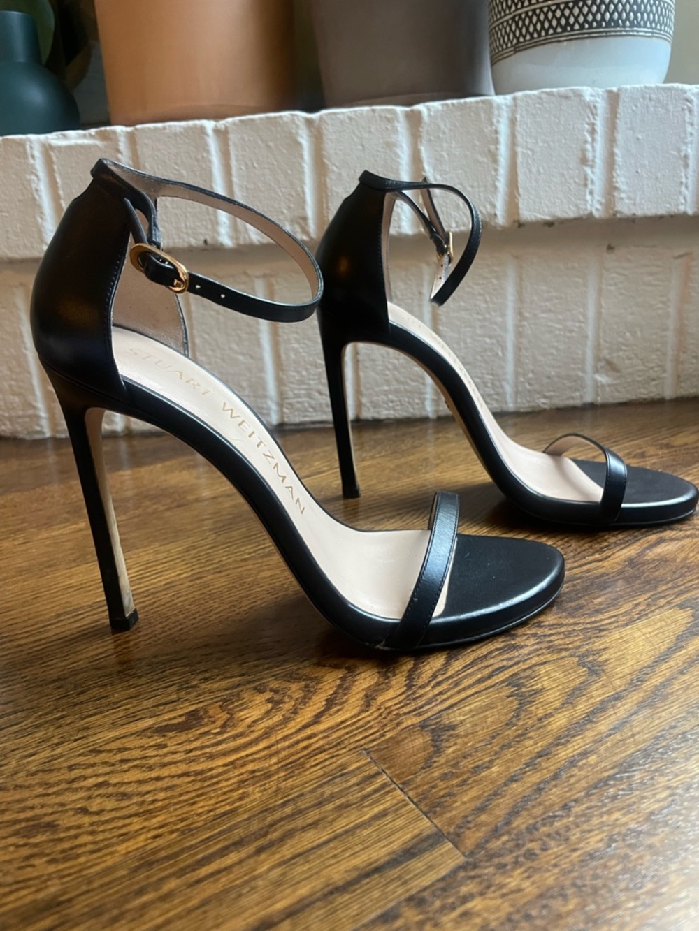 Stuart Wiseman Nudist Sandals | Black Leather | 8 - Picture 2 of 6